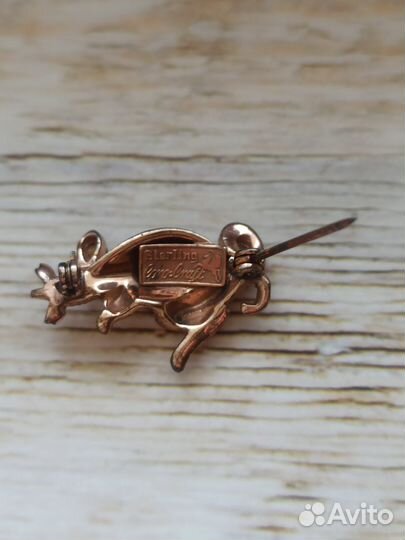 Винтажная брошь Corocraft sterling