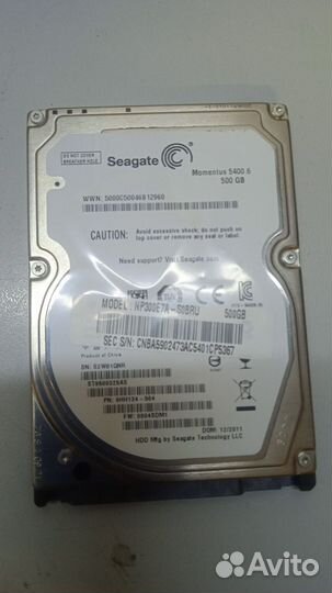 Жесткий диск hdd SATA 2.5 500gb seagate
