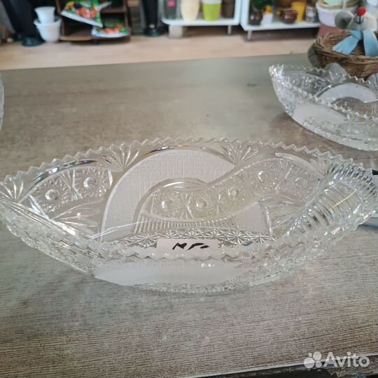 Ваза для фруктов хрусталь