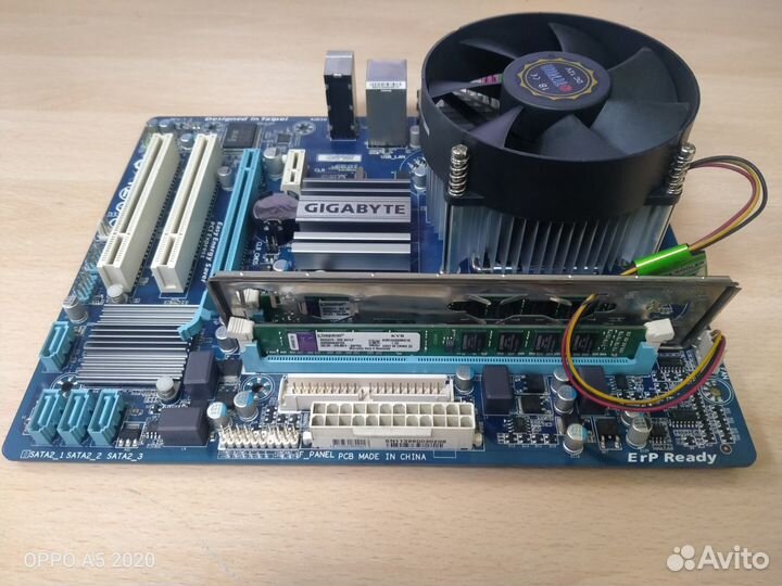 Материнская плата lga 775 ddr3 c процессором и кул