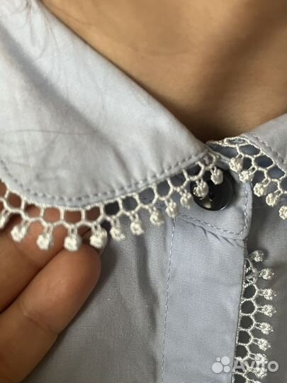 Блузка школьная голубая 150-158