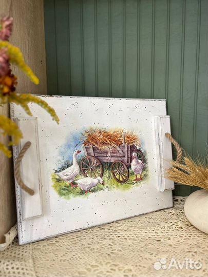 Поднос деревянный