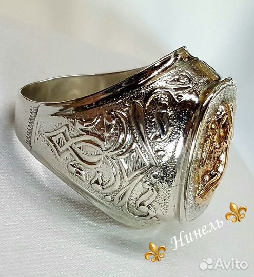 Антик. печатка. Серебро 875. Золото 583. Люкс