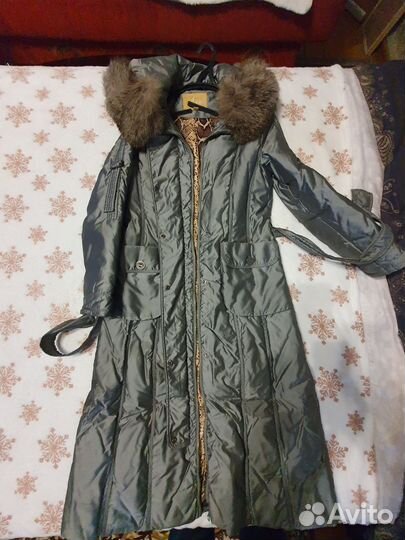 Пуховик зимний длинный женский 46