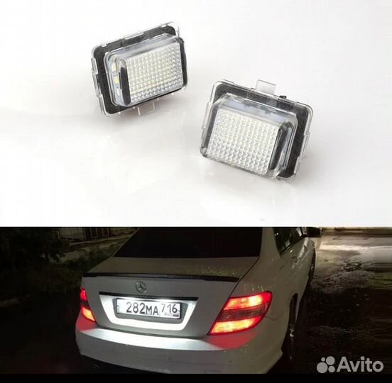 LED подсветка номера Mercedes 204 212 207 221