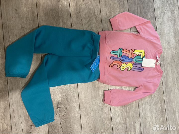 Штанишки с начёсом и свит,новые,нм Вайкики,Турция