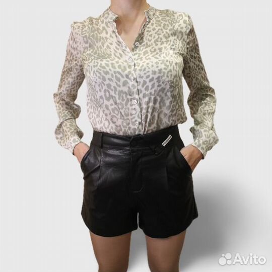 Женские шорты экокожа