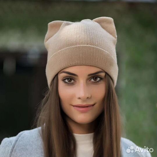 Р 54 /56. Шапка с ушками, димесизонняя на девочку