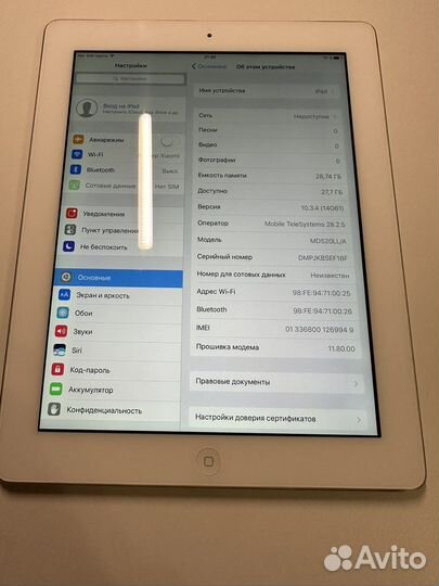 Apple iPad 4 поколения 32gb sellular