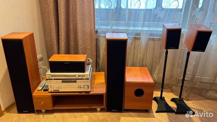Комплекс усилитель+DVD+акустика+сабвуфер