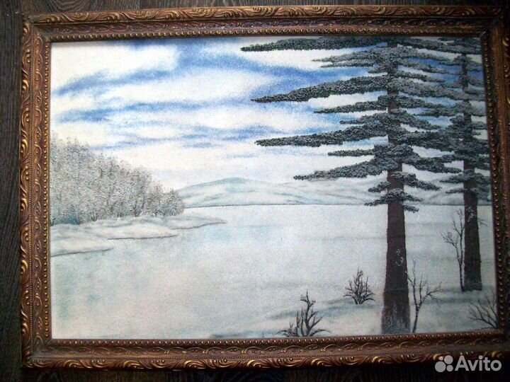 Картина из каменной крошки СССР 1980е Раритет