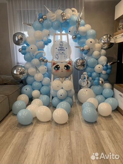 Фотозона с баннером и шарами под ключ