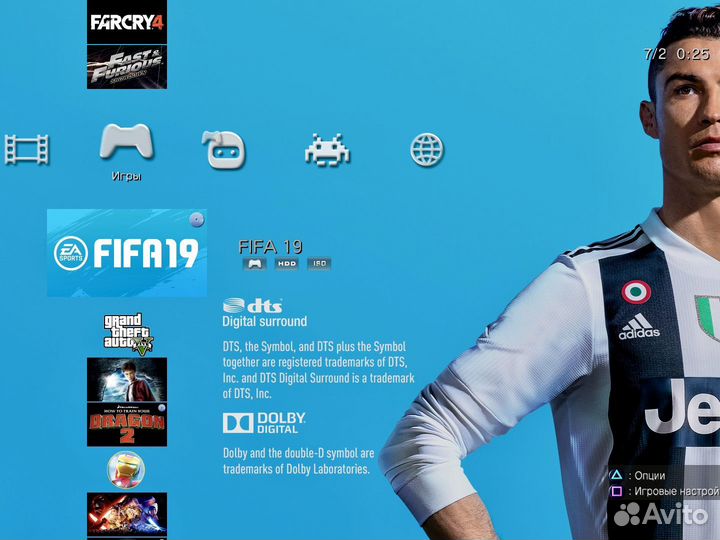 PS3 Slim 320G прошита с играми +2джоя