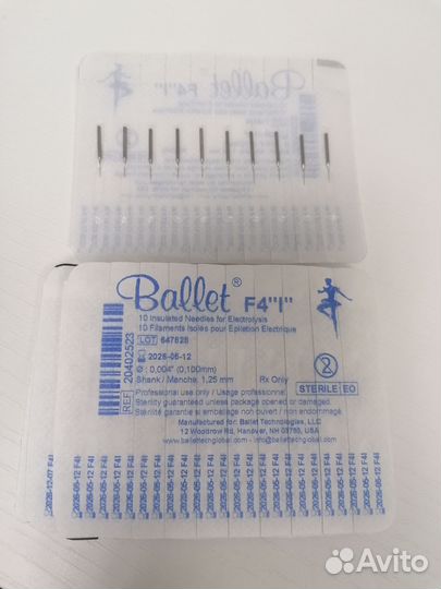Иглы для электроэпиляции ballet балет изолирован