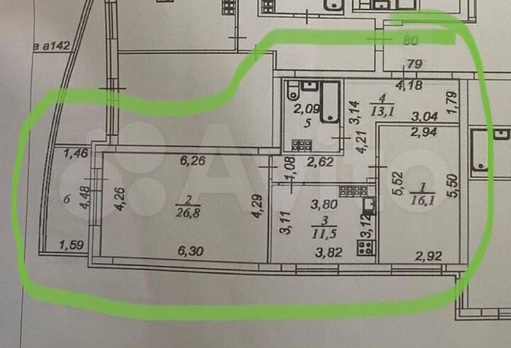 2-к. квартира, 73,3 м², 14/22 эт.