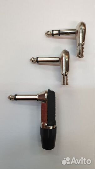 Штекер jack 6.3 stereo/mono metal угловой