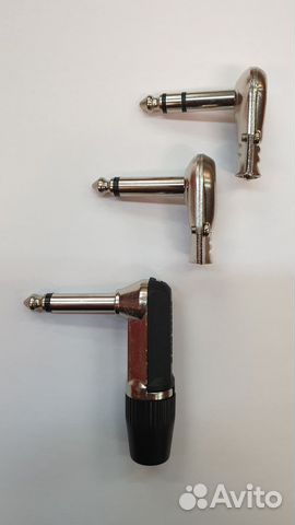 Штекер jack 6.3 stereo/mono metal угловой