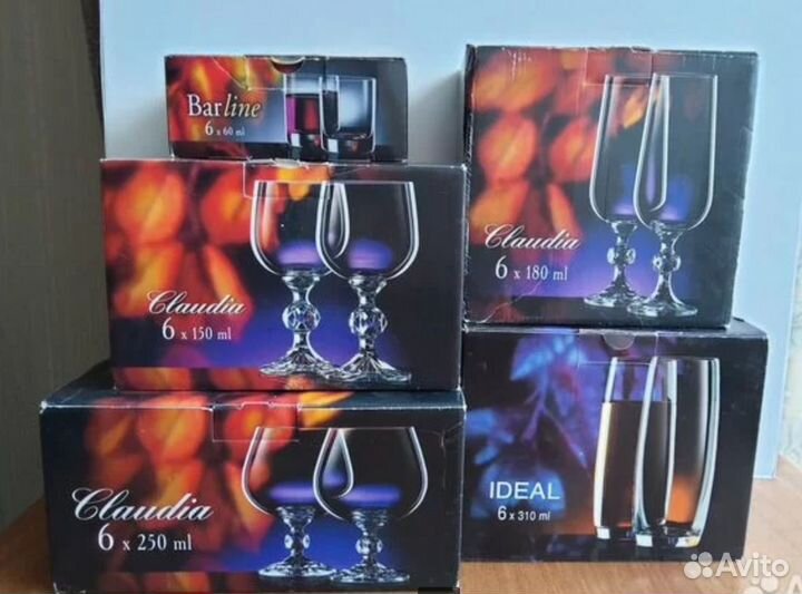 Богемское стекло Чехия оригинал.Новые