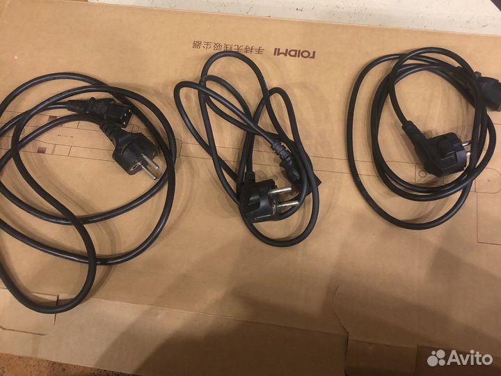 3 сетевых кабеля питания для компа 180- 150 см
