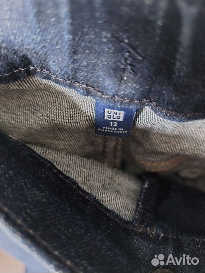 Uniqlo Джинсы темно синие 160рост