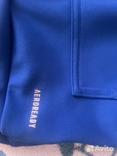 Кофта с капюшоном adidas синяя оригинал