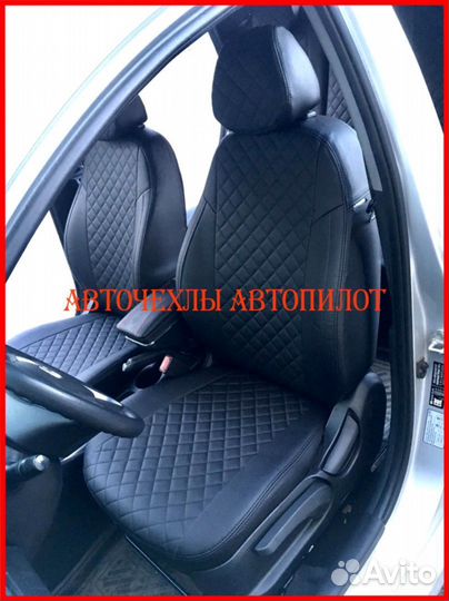 Чехлы Автопилот Hyundai Sonata из экокожи чёрные