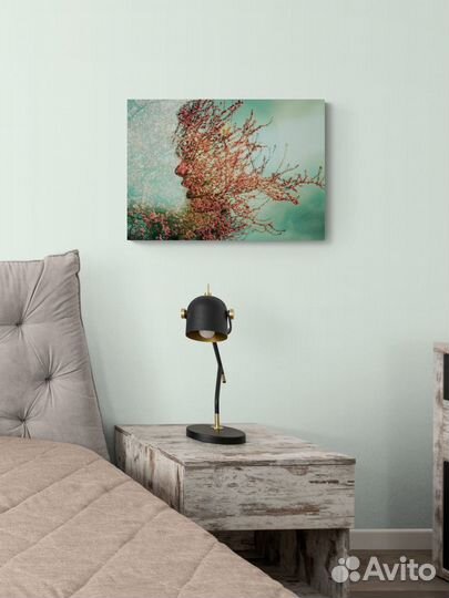 70 на 50 Девушка красивая в арт дизайне картина