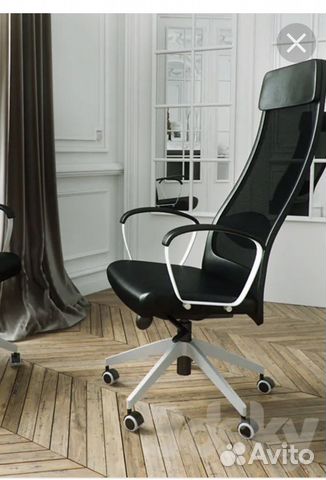 Кожаный компьютерный стул IKEA markus купить в Москве | Товары для дома ...