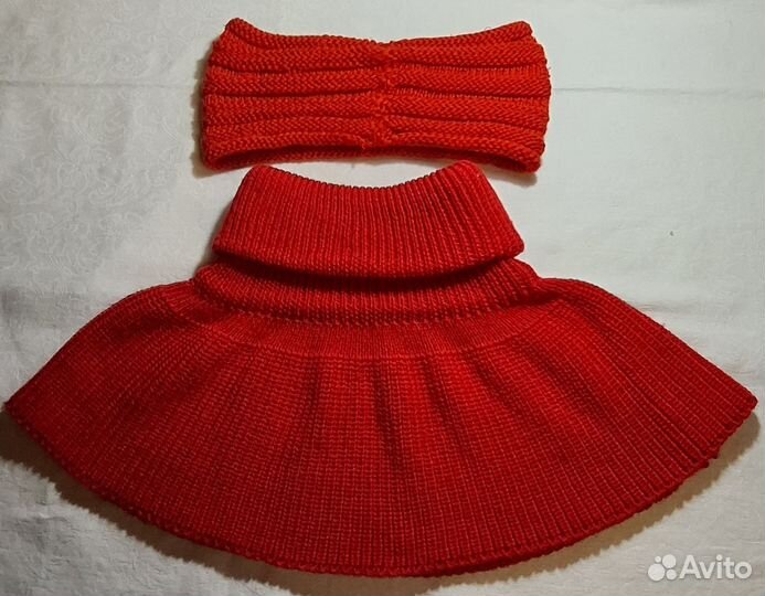 Женские шарф-хомут и полоска на голову