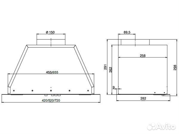 Вытяжка Elikor Flat 72П-650