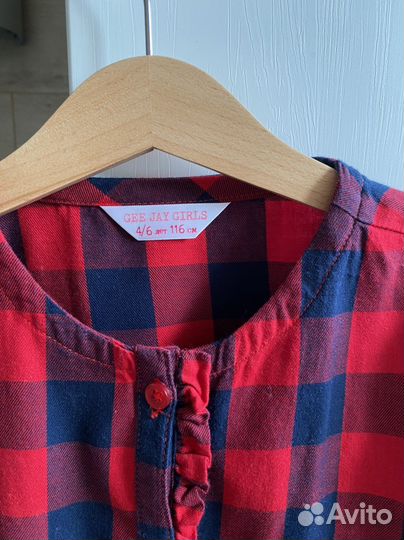 Рубашка для девочки размер 110-116