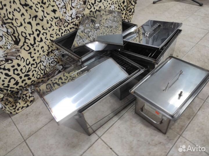 Коптильня горячего копчения из нержавеющей стали