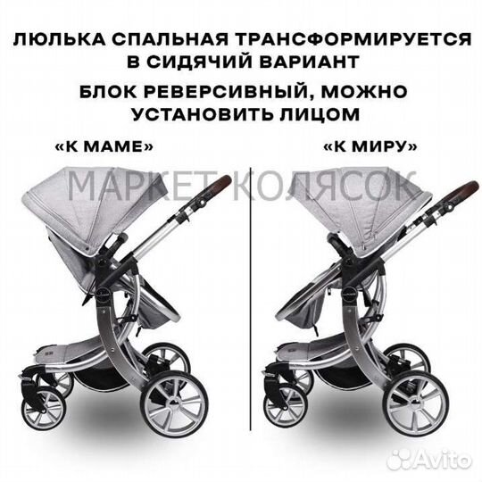 Коляска трансформер Luxmom