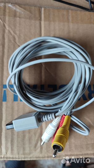 Композитный провод для Nintendo wii+scart тюльпан