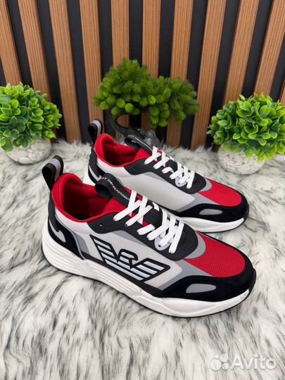 Кроссовки мужские Emporio Armani текстиль кожа