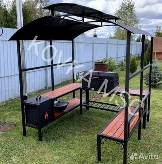 Беседка с мангалом