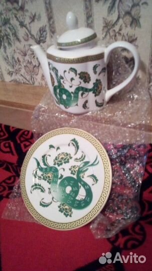 Чайник заварочный 1литр+блюдце