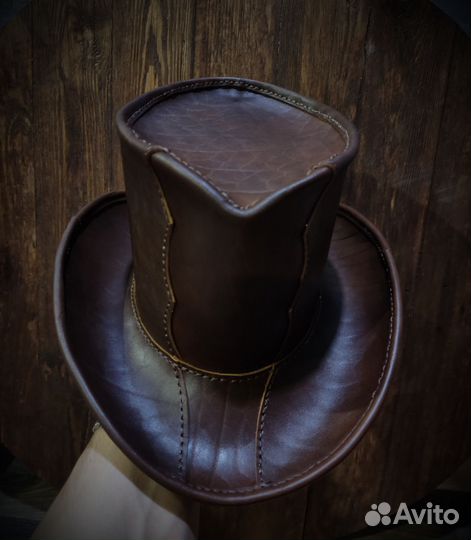 Кожаная шляпа стимпанк