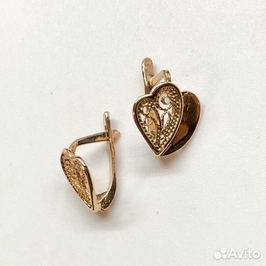 Золотые серьги 585 пробы