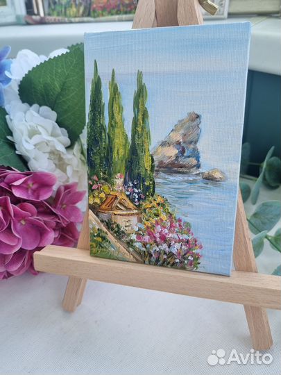 Крым Гурзуф картина маслом Крымский пейзаж