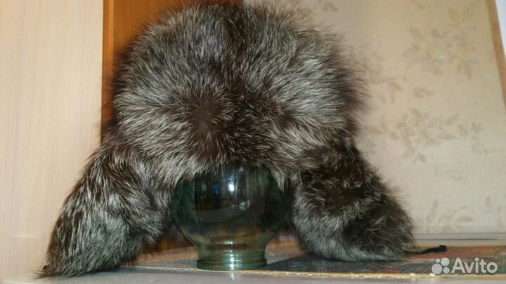 Шапка из меха чернобурки