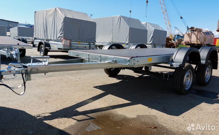 Прицеп двухосный 3,5х1,5 рессоры Газель без бортов