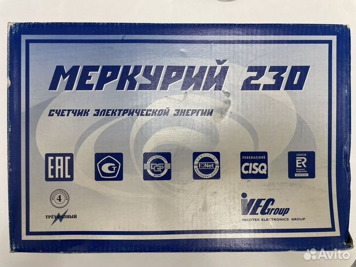 Счетчик Меркурий 230 AR-02 R 3x2301400B; 10(100) A