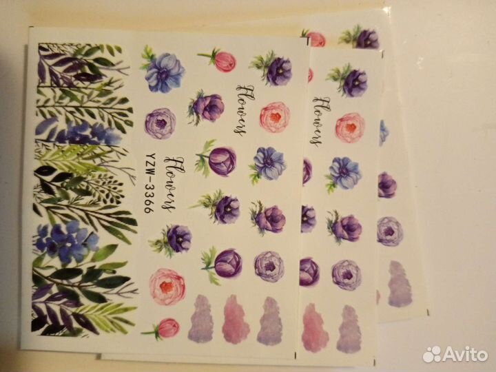 Наклейки слайдеры для ногтей+поталь