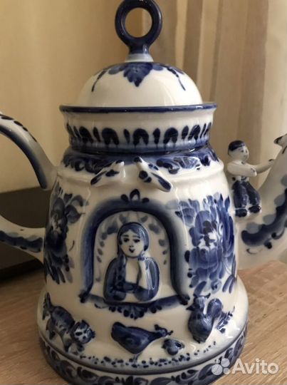 Гжель чайник фарфор