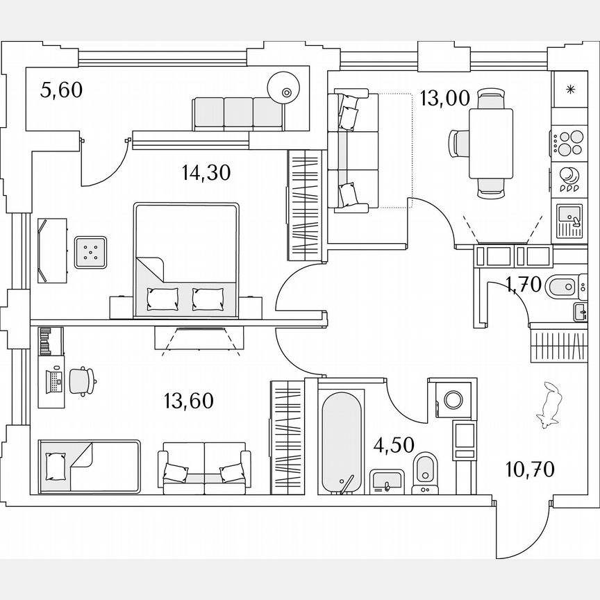 2-к. квартира, 20,5 м², 13/13 эт.