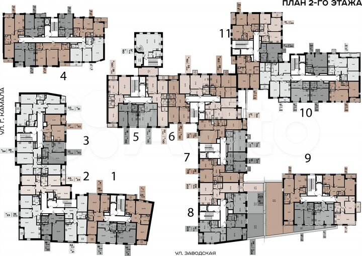 2-к. квартира, 76,1 м², 2/9 эт.
