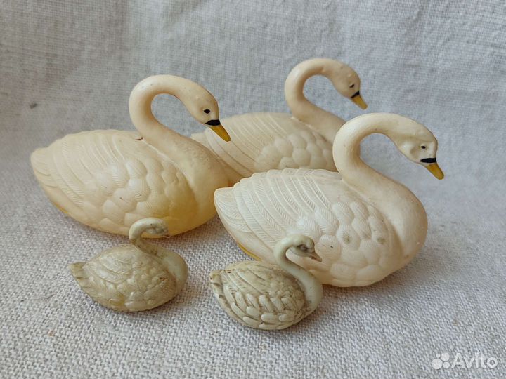 Лебедь. Елочные игрушки. Целлулоид. 1950-е