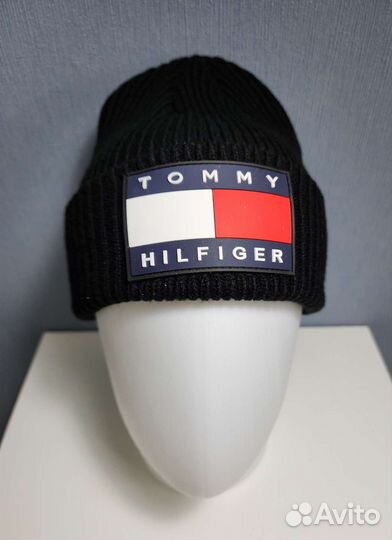 Шапка tommy hilfiger чёрная