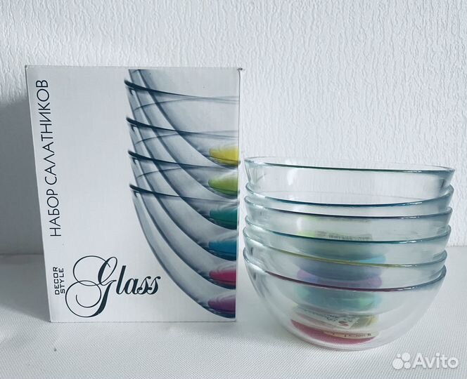 Набор салатников стекло (6шт)